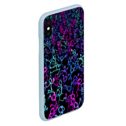 Чехол для iPhone XS Max матовый Neon Rave Party - фото 2