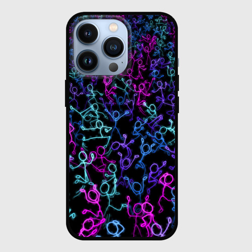 Чехол для iPhone 13 Pro Neon Rave Party, цвет черный