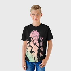 Детская футболка 3D Сукуна, Магическая битва - фото 2