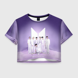 Purple BTS – Женская футболка Crop-top 3D с принтом купить