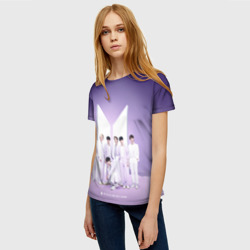 Женская футболка 3D Purple BTS - фото 2
