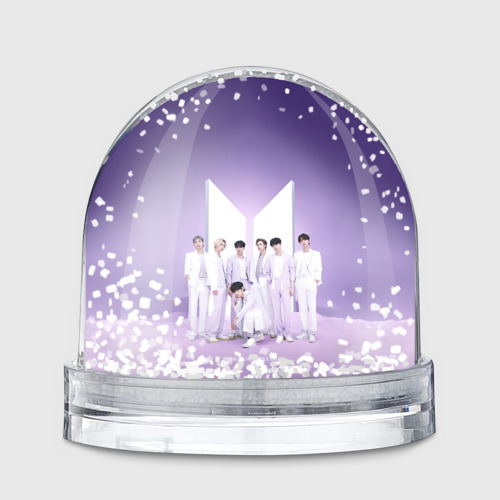 Игрушка Снежный шар с принтом Purple BTS, вид спереди №1