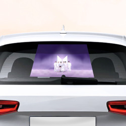 Наклейка на авто на заднее стекло Purple BTS
