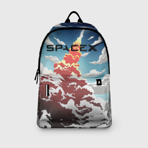 Рюкзак 3D с принтом Ракета | SpaceX, вид сбоку #3