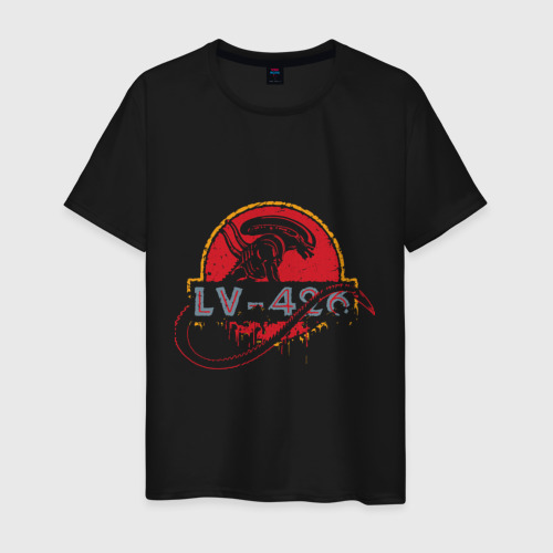 Мужская футболка хлопок Lv 426, цвет черный