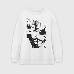 Женский свитшот oversize без начеса хлопок Onibaku Teacher