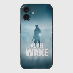 Чехол для iPhone 16 силиконовый с защитой камеры Alan Wake Video Game Art