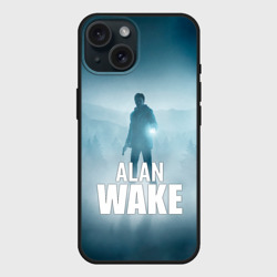 Чехол силиконовый для Apple iPhone 15 матовый Alan Wake Video Game Art