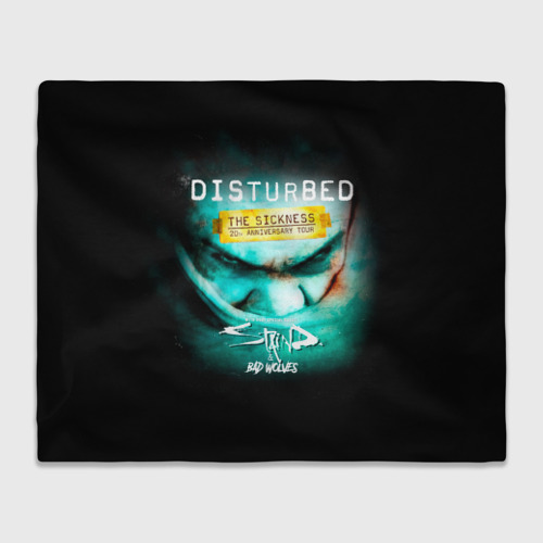 Плед с принтом The Sickness - Disturbed, вид спереди №1