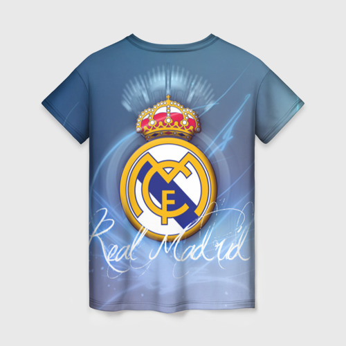 Женская футболка 3D с принтом FC Реал Мадрид, вид сзади #1