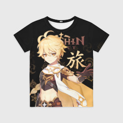 Детская футболка 3D Путешественник Genshin Impact