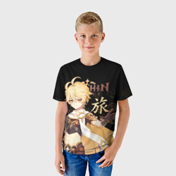 Детская футболка 3D Путешественник Genshin Impact - фото 2