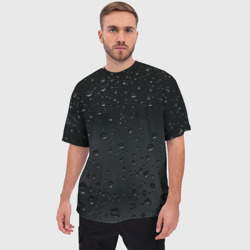 Мужская футболка oversize 3D Ночной дождь - фото 2
