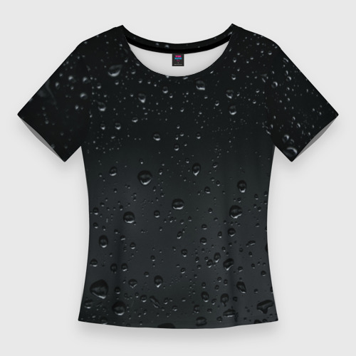 Женская футболка 3D Slim Ночной дождь, цвет 3D печать