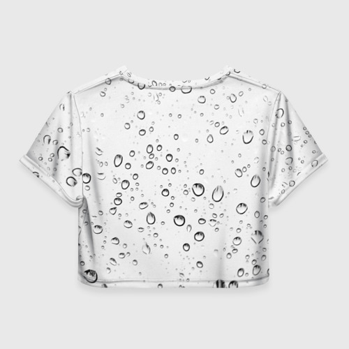Женская футболка Crop-top 3D Утренний дождь, цвет 3D печать - фото 2
