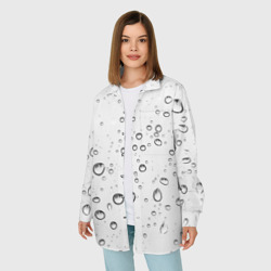 Женская рубашка oversize 3D Утренний дождь - фото 2