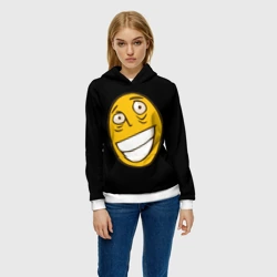 Женская толстовка 3D Рофлан лицо - фото 2