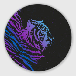 Круглый коврик для мышки Tiger Neon