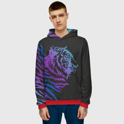 Мужская толстовка 3D Tiger Neon - фото 2