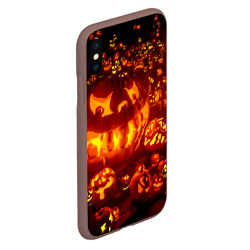 Чехол для iPhone XS Max матовый Тыквы на Хэллоуин - фото 2