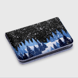 Картхолдер с принтом Снежная ночь в зимнем лесу
