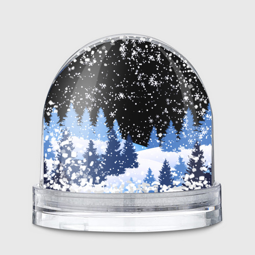 Снежный шар Снежная ночь в зимнем лесу