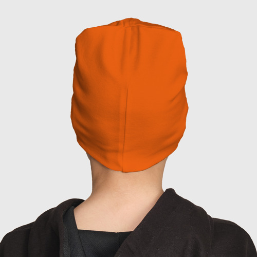 Детская шапка демисезонная Человечек с высунутым языком, цвет оранжевый - фото 6
