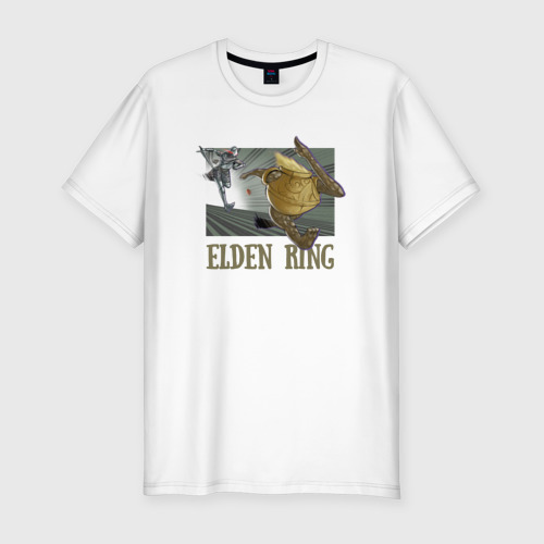 Мужская футболка хлопок Slim Elden Ring Pot Горшок, цвет белый