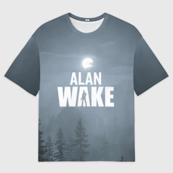 Женская футболка oversize 3D Алан Уэйк: Полнолуние