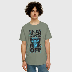 Мужская футболка хлопок Oversize Обезьяна и сарказм - фото 2