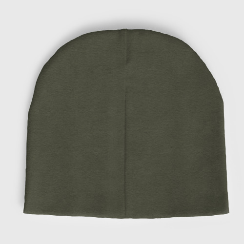 Женская шапка демисезонная Череп в каске, цвет меланж-хаки - фото 2