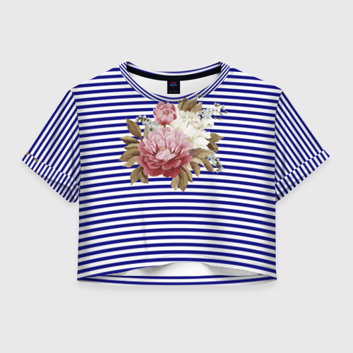 Женская футболка Crop-top 3D Жена ВДВшника, цвет 3D печать