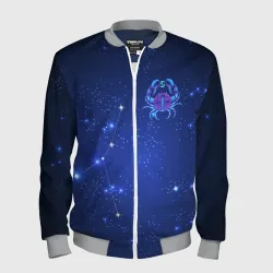 Мужской бомбер 3D Знак зодиака - Рак