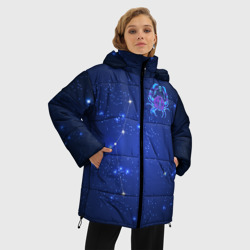Женская зимняя куртка Oversize Знак зодиака - Рак - фото 2