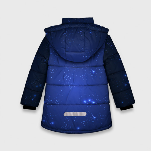 Зимняя куртка для девочек 3D с принтом Знак зодиака - Скорпион, вид сзади #1