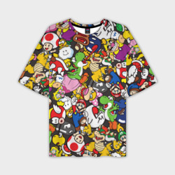 Мужская футболка oversize 3D Mario - all Stars