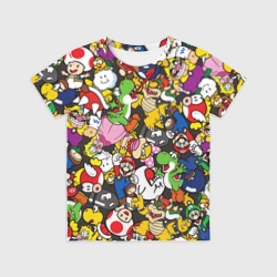 Детская футболка 3D Mario - all Stars