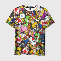 Мужская футболка 3D Mario - all Stars