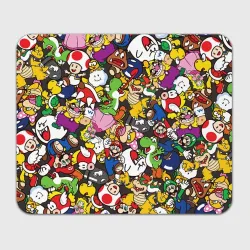 Прямоугольный коврик для мышки Mario - all Stars