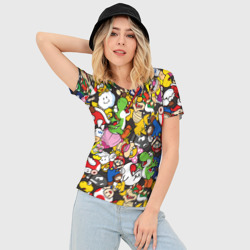 Женская футболка 3D Slim Mario - all Stars - фото 2