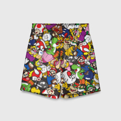 Детские спортивные шорты 3D Mario - all Stars