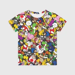 Детская футболка 3D Mario - all Stars