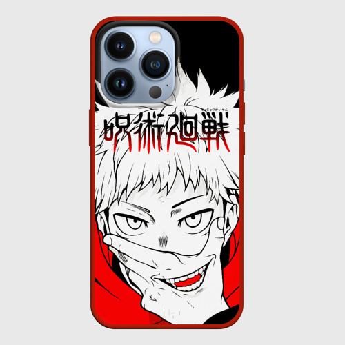 Чехол для iPhone 13 Pro Jujutsu Kaisen, Юдзи Итадори, цвет красный