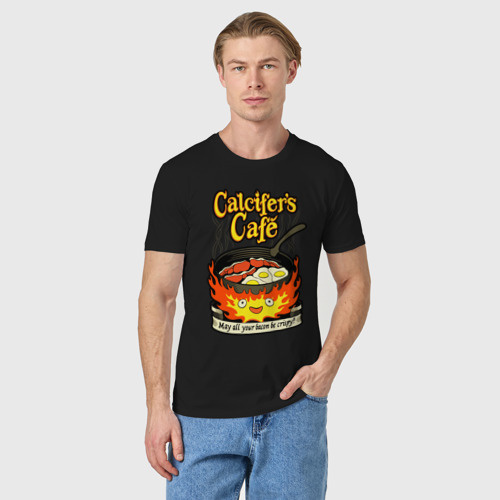 Мужская футболка хлопок Calcifer cook, цвет черный - фото 3