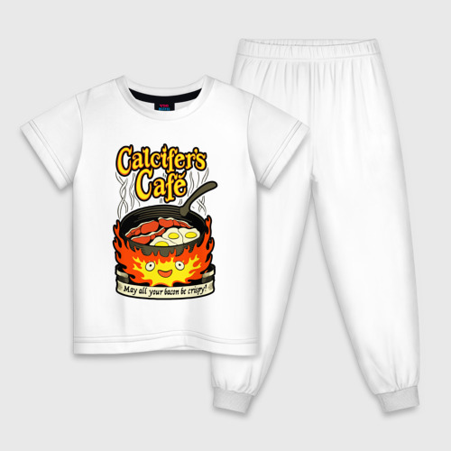 Детская пижама хлопок Calcifer cook, цвет белый