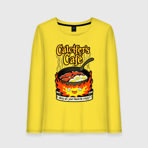 Женский лонгслив хлопок Calcifer cook, цвет желтый