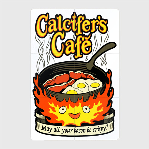 Магнитный плакат 2x3 с принтом Calcifer cook, вид спереди №1