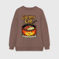 Женский свитшот oversize без начеса хлопок Calcifer cook