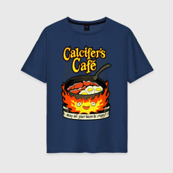 Женская футболка хлопок Oversize Calcifer cook