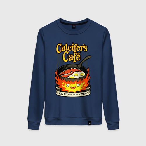 Женский свитшот хлопок Calcifer cook, цвет темно-синий